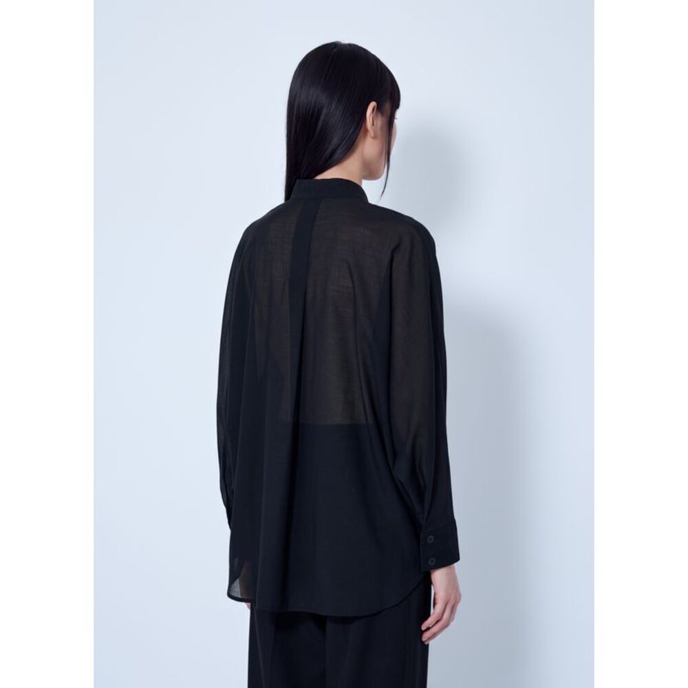 Issey Miyake Women Sheer Wool Shirt - Picture 4 of 6
